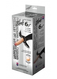 Пояс-трусики с насадкой Glamour - 17 см. - LOVETOY (А-Полимер) - купить с доставкой в Сургуте