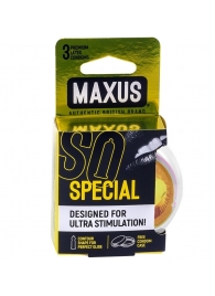 Презервативы с точками и рёбрами в пластиковом кейсе MAXUS Special - 3 шт. - Maxus - купить с доставкой в Сургуте