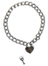 Серебристый ошейник Embrace с ключиком - Lola Games - купить с доставкой в Сургуте