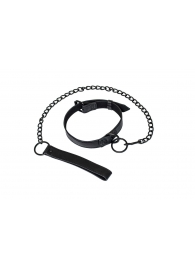 Черный ошейник Sin с поводком - Lola Games - купить с доставкой в Сургуте
