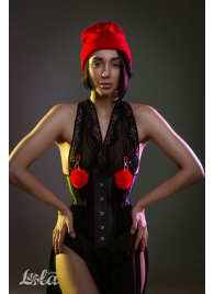 Зажимы на соски Angelic с красными меховыми шариками - Lola Games - купить с доставкой в Сургуте