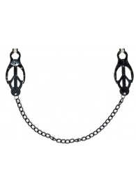 Зажимы на соски Darkside с цепочкой - Lola Games - купить с доставкой в Сургуте