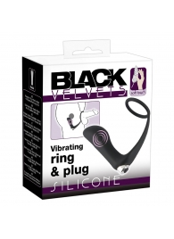 Черное эрекционное кольцо с анальной вибропробкой Vibrating Ring   Plug - Orion - в Сургуте купить с доставкой