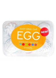 Набор из 6 мастурбаторов Tenga EGG Easy Beat с различным рельефом - Tenga - в Сургуте купить с доставкой