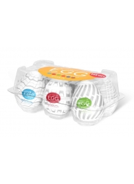 Набор из 6 мастурбаторов Tenga EGG Easy Beat с различным рельефом - Tenga - в Сургуте купить с доставкой