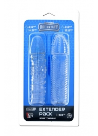 Комплект из 2 прозрачных насадок на пенис PENIS EXTENDER PACK - Dream Toys - в Сургуте купить с доставкой
