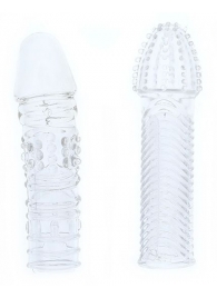 Комплект из 2 прозрачных насадок на пенис PENIS EXTENDER PACK - Dream Toys - в Сургуте купить с доставкой