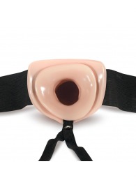 Телесный полый страпон Dr. Skin 6 Inch Hollow Strap On - 15,2 см. - Blush Novelties - купить с доставкой в Сургуте