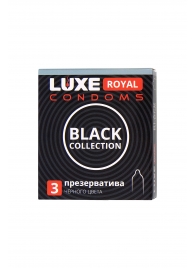 Черные презервативы LUXE Royal Black Collection - 3 шт. - Luxe - купить с доставкой в Сургуте