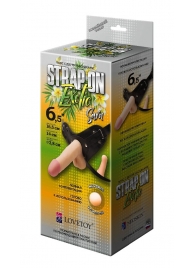 Пояс-трусики с 2 насадками Exotic-Sara - 16,5 см. - LOVETOY (А-Полимер) - купить с доставкой в Сургуте