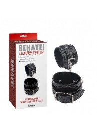 Черные наручники Surrender Wrist Restraints - Chisa - купить с доставкой в Сургуте