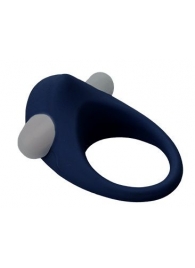 Гладкое синее эрекционное виброкольцо STIMU RING - Dream Toys - в Сургуте купить с доставкой