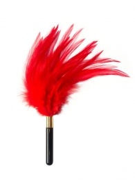 Красный перьевой тиклер Plume - 23 см. - Lola Lingerie - купить с доставкой в Сургуте