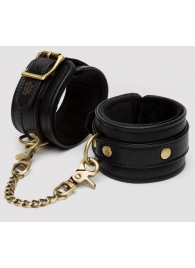 Черные оковы на ноги Bound to You Faux Leather Ankle Cuffs - Fifty Shades of Grey - купить с доставкой в Сургуте