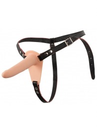 Телесный поясной страпон с вибрацией Vibrating Strap-On - 15,7 см. - Orion - купить с доставкой в Сургуте