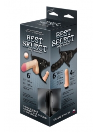 Черный пояс для женщин BEST SELECT с 3 насадками - LOVETOY (А-Полимер) - купить с доставкой в Сургуте