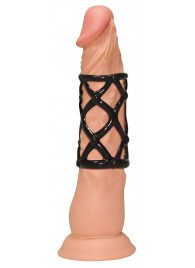 Чёрная насадка-сетка на пенис Orgasmus Wunder - Orion - в Сургуте купить с доставкой