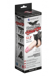 Гигантский фаллоимитатор на присоске в комплекте с трусиками - 26 см. - LOVETOY (А-Полимер) - купить с доставкой в Сургуте