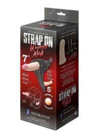 Реалистичный страпон Woman Midi с вагинальной пробкой - 19 см. - LOVETOY (А-Полимер) - купить с доставкой в Сургуте