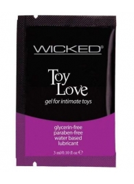 Лубрикант на водной основе для использования с игрушками WICKED Toy Love - 3 мл. - Wicked - купить с доставкой в Сургуте