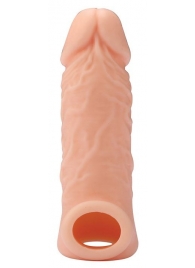 Телесная насадка EXTENDER WITH BALL STRAP 5.5 - 14 см. - Dream Toys - в Сургуте купить с доставкой