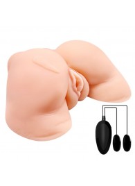 Телесная вибровагина Julie с 2 рабочими отверстиями - Baile - в Сургуте купить с доставкой