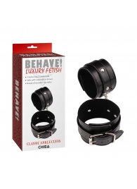 Черные оковы Classic Ankle Cuffs - Chisa - купить с доставкой в Сургуте