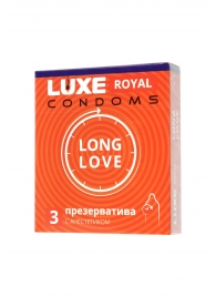 Презервативы с продлевающим эффектом LUXE Royal Long Love - 3 шт. - Luxe - купить с доставкой в Сургуте