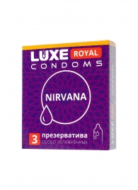 Презервативы с увеличенным количеством смазки LUXE Royal Nirvana - 3 шт. - Luxe - купить с доставкой в Сургуте