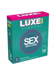 Ребристые презервативы LUXE Royal Sex Machine - 3 шт. - Luxe - купить с доставкой в Сургуте