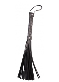 Черная многохвостая плеть Pleasure Whip - 46 см. - Chisa - купить с доставкой в Сургуте