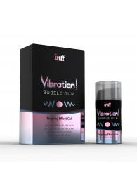 Жидкий интимный гель с эффектом вибрации Vibration! Bubble Gum - 15 мл. - INTT - купить с доставкой в Сургуте