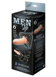 Телесный пустотелый харнесс MEN Style - 17,5 см. - LOVETOY (А-Полимер) - купить с доставкой в Сургуте