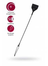 Черный гладкий стек с тонкой ручкой - 48 см. - ToyFa - купить с доставкой в Сургуте