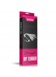 Серебристая плетка Struggle My Flogger с черной ручкой - 45 см. - Lovetoy - купить с доставкой в Сургуте