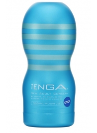 Мастурбатор с охлаждающей смазкой TENGA Original Vacuum Cup Cool - Tenga - в Сургуте купить с доставкой