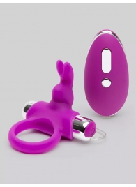 Лиловое виброкольцо с пультом ДУ Remote Control Cock Ring - Happy Rabbit - в Сургуте купить с доставкой
