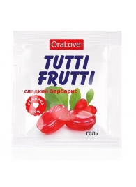 Гель-смазка Tutti-frutti со вкусом барбариса - 4 гр. - Биоритм - купить с доставкой в Сургуте
