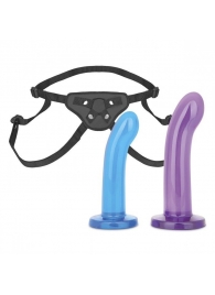 Страпон унисекс Beginners Strap-On с 2 насадками - 15 и 13 см. - Lux Fetish - купить с доставкой в Сургуте