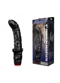 Черный вибромассажер простаты 6  Premium Prostate Massager - BlueLine - в Сургуте купить с доставкой