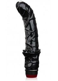 Черный вибромассажер простаты 6  Premium Prostate Massager - BlueLine - в Сургуте купить с доставкой
