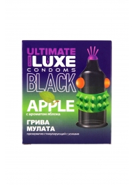 Черный стимулирующий презерватив  Грива мулата  с ароматом яблока - 1 шт. - Luxe - купить с доставкой в Сургуте