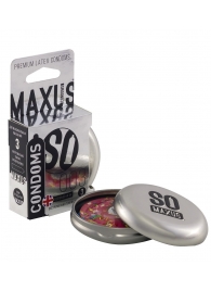 Экстремально тонкие презервативы в железном кейсе MAXUS Extreme Thin - 3 шт. - Maxus - купить с доставкой в Сургуте