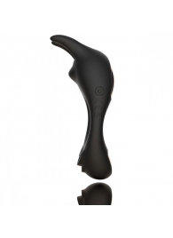 Черное эрекционное кольцо с двумя моторами Zeus Dual Vibe Cock Ring - FeelzToys - в Сургуте купить с доставкой