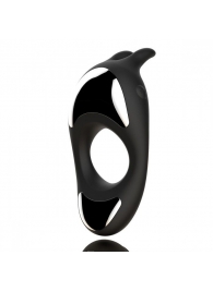 Черное эрекционное кольцо с двумя моторами Zeus Dual Vibe Cock Ring - FeelzToys - в Сургуте купить с доставкой