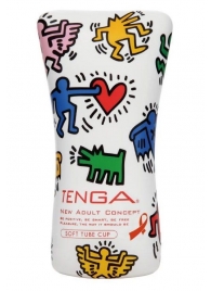 Мастурбатор-туба Keith Haring Soft Tube CUP - Tenga - в Сургуте купить с доставкой
