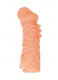 Телесная закрытая насадка с шершавой головкой Cock Sleeve Size M - 15,6 см. - KOKOS - в Сургуте купить с доставкой