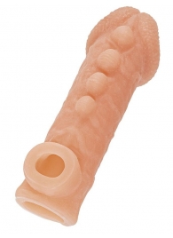 Телесная закрытая насадка с шишечками Cock Sleeve Size L - 17,6 см. - KOKOS - в Сургуте купить с доставкой