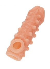 Телесная закрытая насадка с шариками Cock Sleeve Size S - 13,8 см. - KOKOS - в Сургуте купить с доставкой