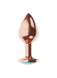 Пробка цвета розового золота с малиновым кристаллом Diamond Topaz Shine L - 8,3 см. - Lola Games - купить с доставкой в Сургуте